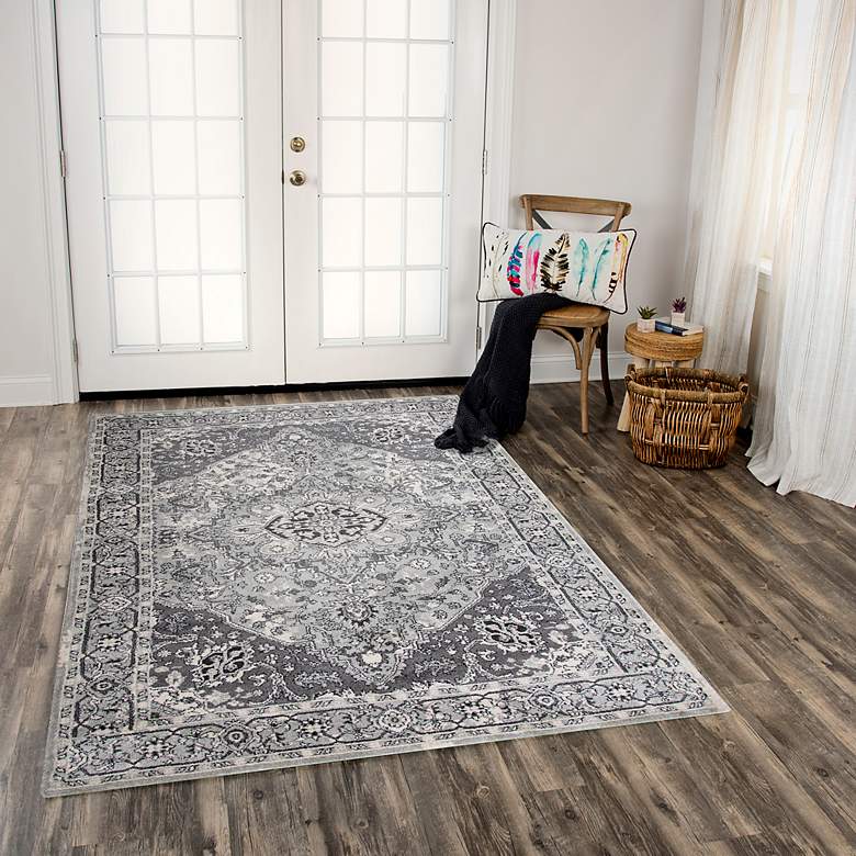 Image 1 Odyssey ODY838 5'2"x7'6" Gray Oriental Rectangular Area R