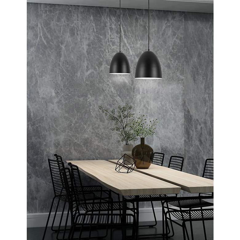 Image 4 Ofelia 11.75" Wide 1 Light Matte Black Cord Hung Pendant more views