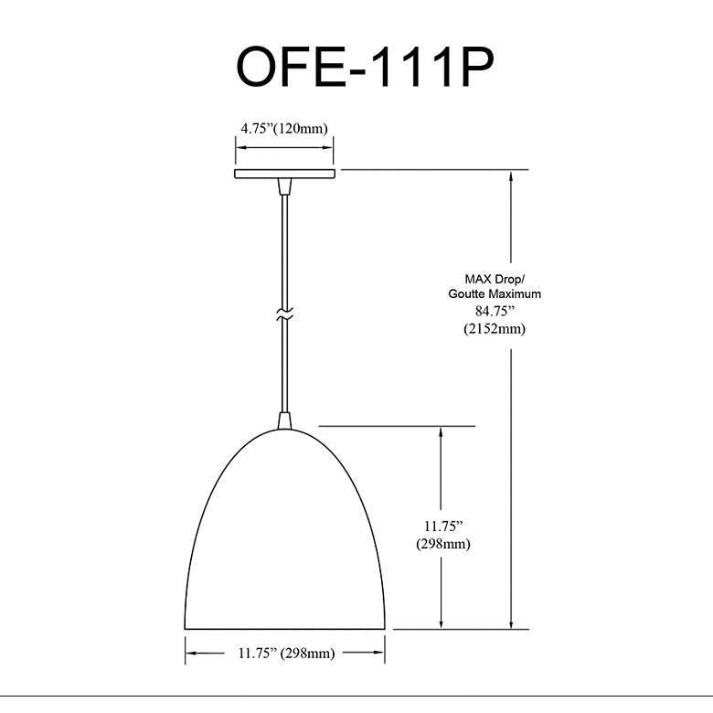 Image 5 Ofelia 11.75" Wide 1 Light Matte Black Cord Hung Pendant more views