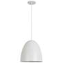 1_Ofelia 11.75" Wide 1 Light Matte White Cord Hung Pendant