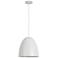 Ofelia 11.75" Wide 1 Light Matte White Cord Hung Pendant