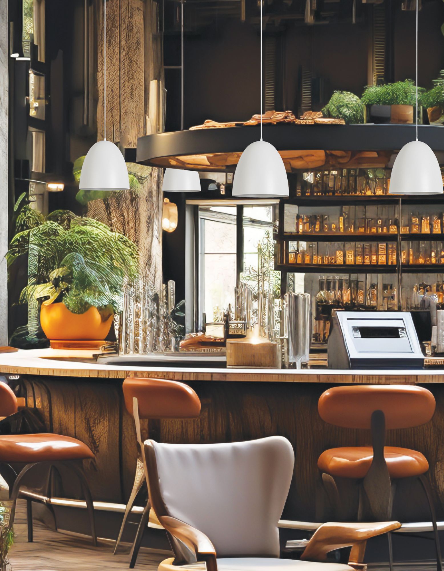 Image 2 Ofelia 11.75" Wide 1 Light Matte White Cord Hung Pendant more views