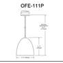 3_Ofelia 11.75" Wide 1 Light Matte White Cord Hung Pendant more views