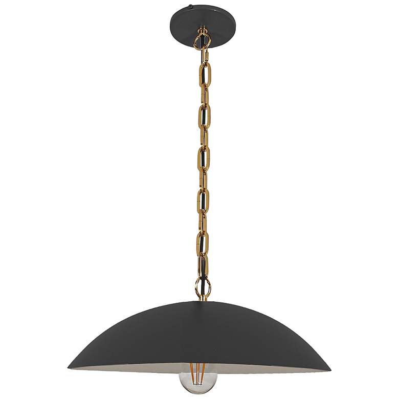 Image 2 Ofelia 15 3/4" Wide Matte Black Pendant Light