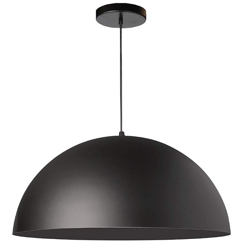 Image 1 Ofelia 16" Wide Matte Black Dome Pendant Light