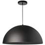 1_Ofelia 16" Wide Matte Black Dome Pendant Light