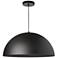Ofelia 16" Wide Matte Black Dome Pendant Light