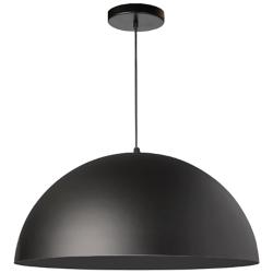 Ofelia 16" Wide Matte Black Dome Pendant Light