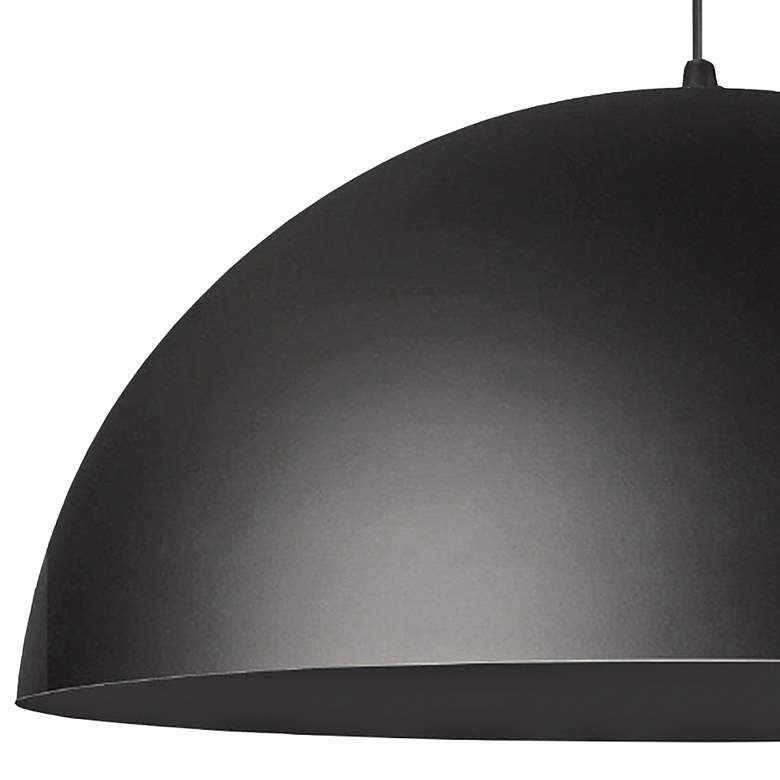 Image 2 Ofelia 16" Wide Matte Black Dome Pendant Light more views