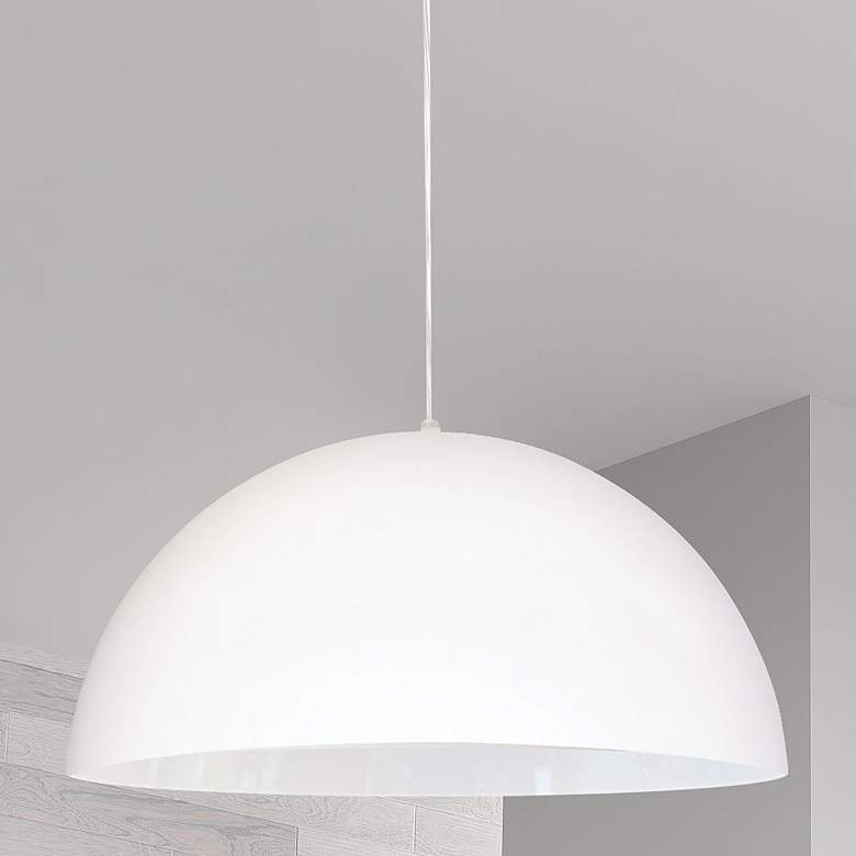 Image 1 Ofelia 16" Wide Painted White Pendant Light