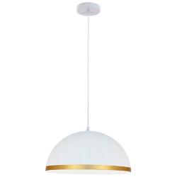 Ofelia 16" Wide Small Matte White with Gold Trim Pendant