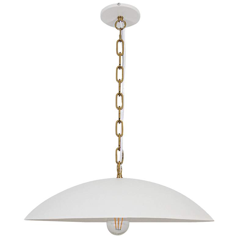 Image 1 Ofelia 19.75" Wide Matte White Chain and Cord Hung Pendant
