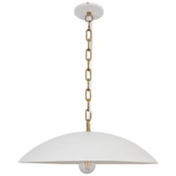 Ofelia 19.75" Wide Matte White Chain and Cord Hung Pendant