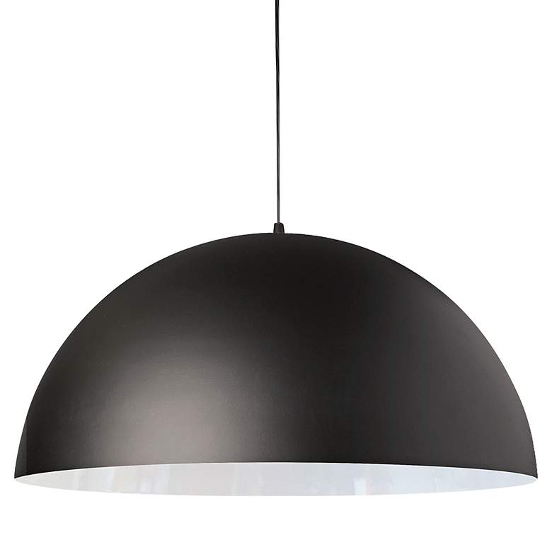 Image 2 Ofelia 20" Wide Black Metal Dome Pendant Light