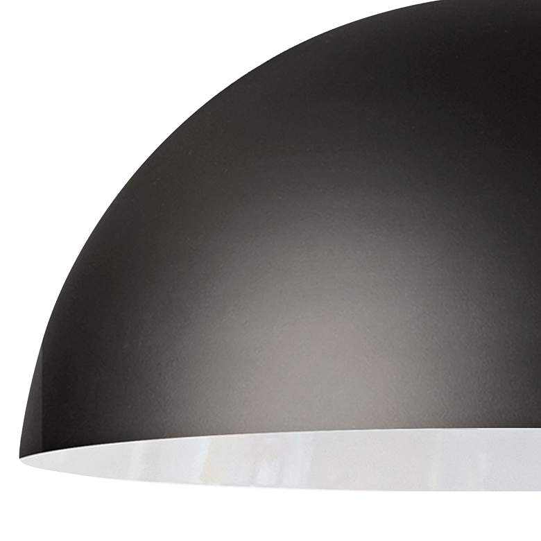 Image 3 Ofelia 20" Wide Black Metal Dome Pendant Light more views