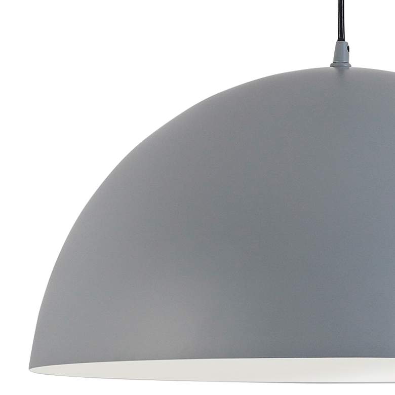 Image 2 Ofelia 20" Wide Gray Dome Pendant Light more views