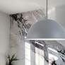2_Ofelia 20" Wide Gray Dome Pendant Light more views