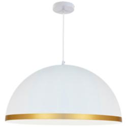 Ofelia 20" Wide Large Matte White with Gold Trim Pendant