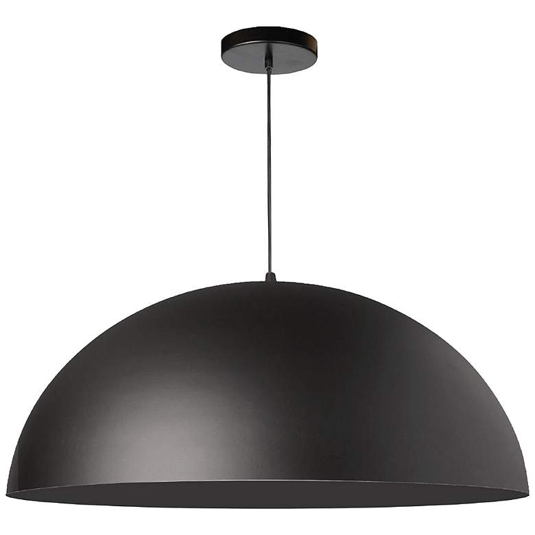 Image 3 Ofelia 20" Wide Matte Black Dome Pendant Light