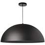 3_Ofelia 20" Wide Matte Black Dome Pendant Light
