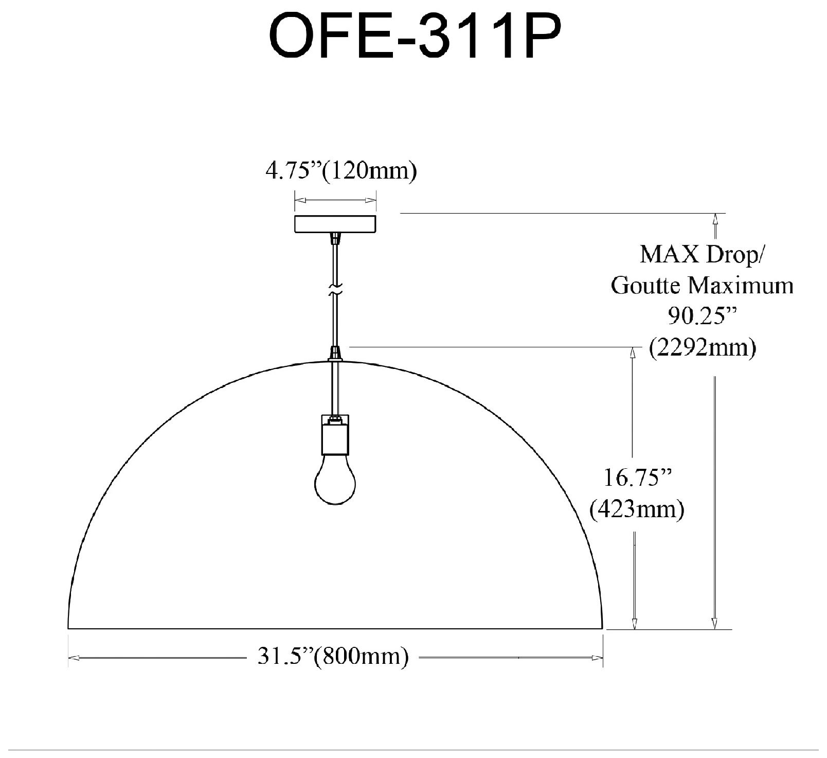 Image 4 Ofelia 31.5" Wide Matte Black Finish Pendant more views