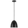 1_Ofelia 8" Wide 1 Light Matte Black Cord Hung Pendant