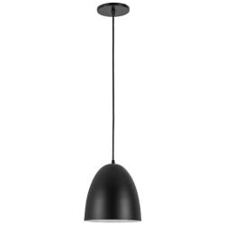Ofelia 8" Wide 1 Light Matte Black Cord Hung Pendant