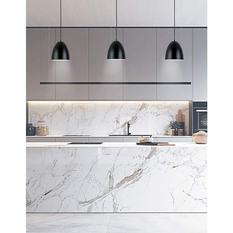 Image 2 Ofelia 8" Wide 1 Light Matte Black Cord Hung Pendant more views