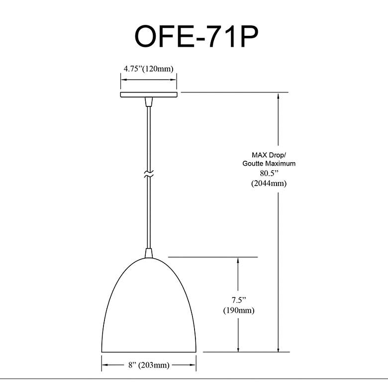 Image 3 Ofelia 8" Wide 1 Light Matte Black Cord Hung Pendant more views