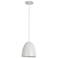 Ofelia 8" Wide 1 Light Matte White Cord Hung Pendant