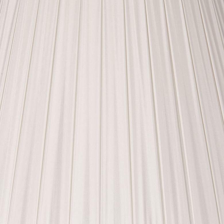 Image 4 Off-White Box Pleat Silk Shade 10x16x10 (Spider) more views