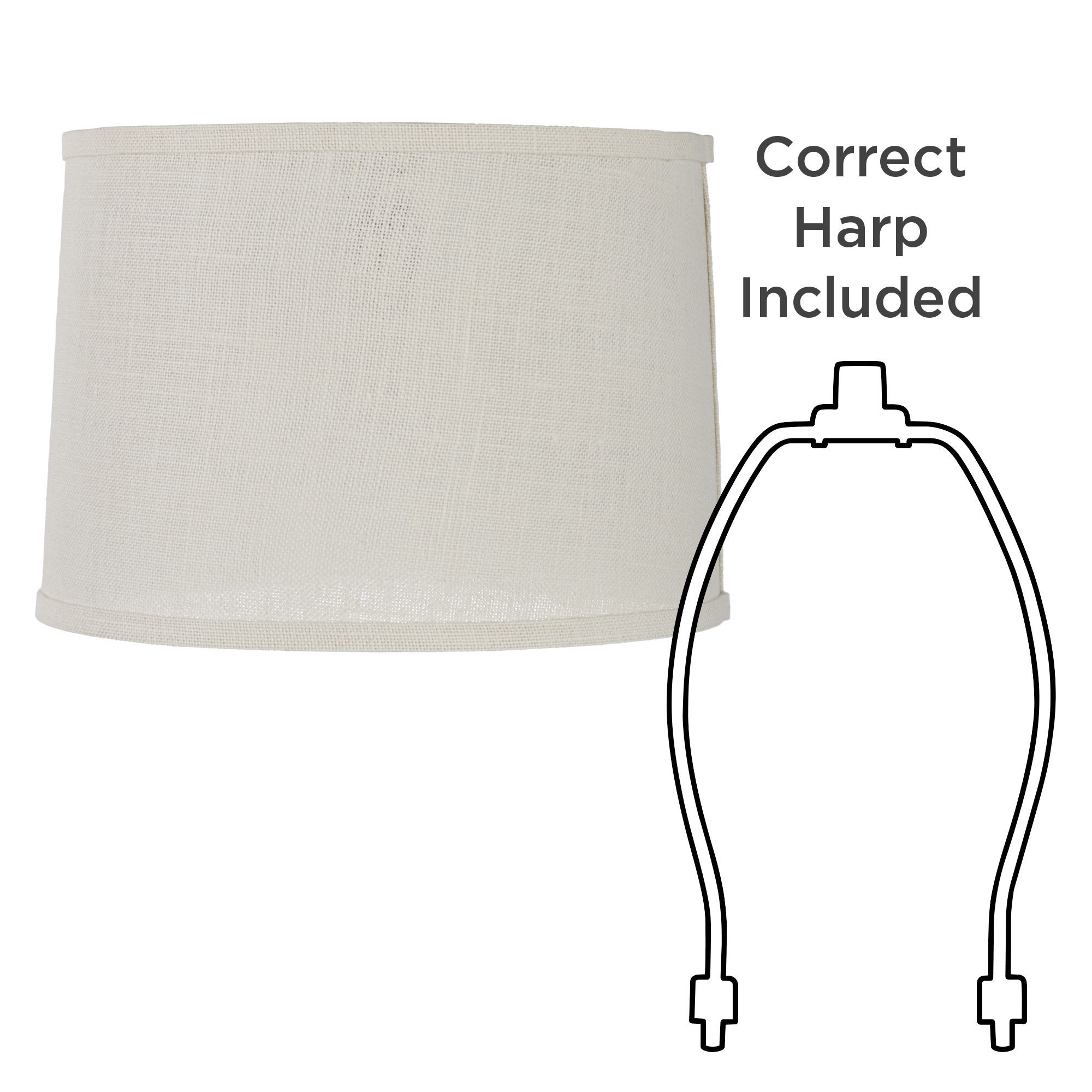 gray burlap lamp shade