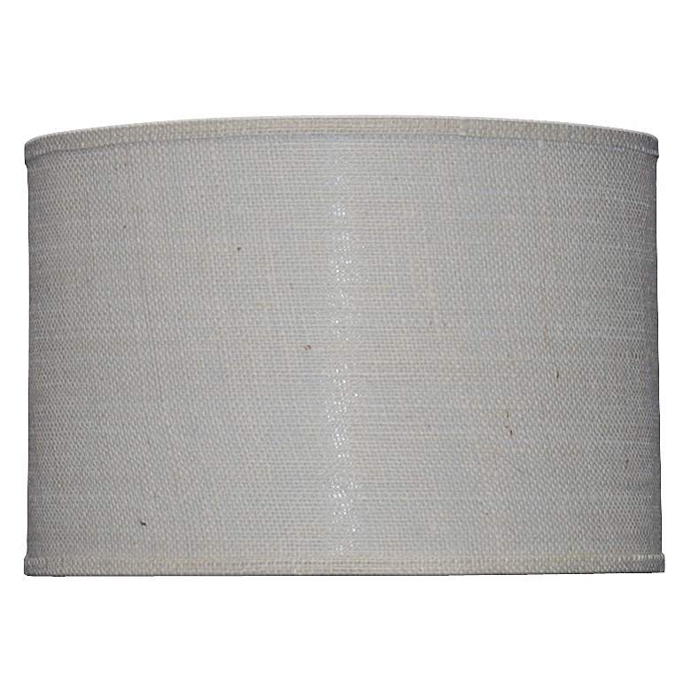 Image 1 Off-White Burlap Drum Shade 16x16x13 (Spider)