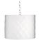 Off-White Diamond 15" Wide Brushed Nickel Pendant Light