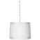 Off-White Drum 14" Wide Brushed Steel Shaded Pendant