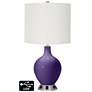 Off-White Drum 2-Light Lamp - 2 Outlets and USB in Izmir Purple