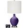 Off-White Drum 2-Light Lamp - 2 Outlets and USB in Izmir Purple