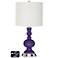Off-White Drum Apothecary Lamp - Outlets and USB in Izmir Purple