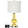 Off-White Drum Apothecary Lamp - Outlets and USB in Lemon Twist