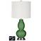 Off-White Drum Gourd Lamp - 2 Outlets and 2 USBs in Garden Grove