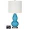 Off-White Drum Gourd Lamp - 2 Outlets and USB in Jamaica Bay