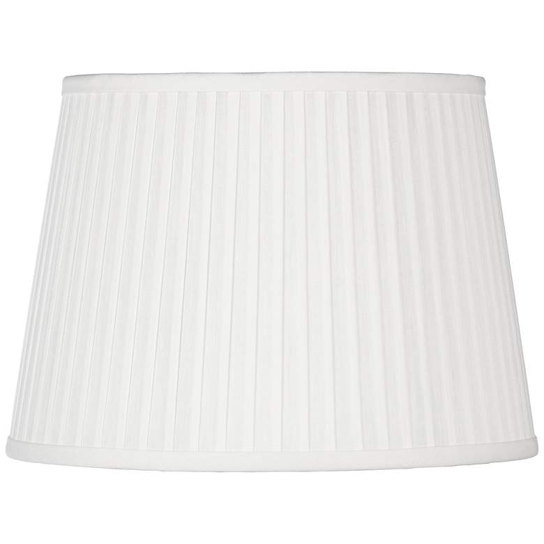 Image 1 Off-White Drum Knife Pleat Shade 11x14x10 (Spider)