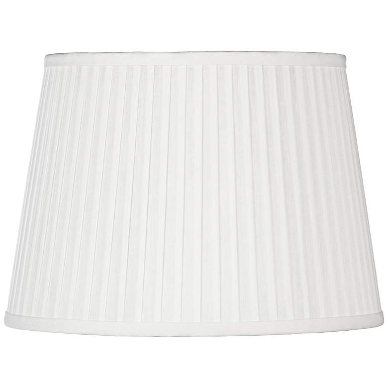 Image 1 Off-White Drum Knife Pleat Shade 14x17x11 (Spider)