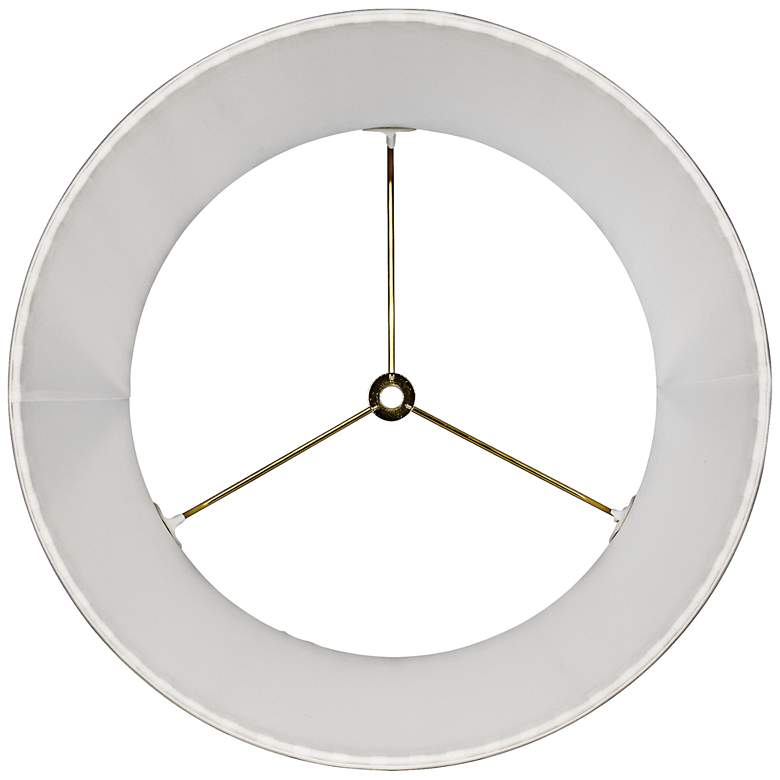 Image 3 Off-White Drum Knife Pleat Shade 15x18x12 (Spider) more views