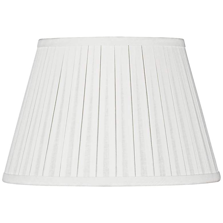 Image 1 Off-White Empire Box Pleat Lamp Shade 10x16x10 (Spider)