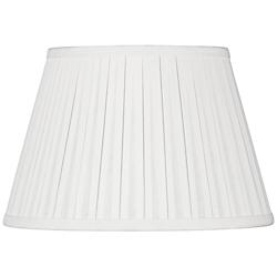 Off-White Empire Box Pleated Linen Lamp Shade 8x12x8 (Spider)