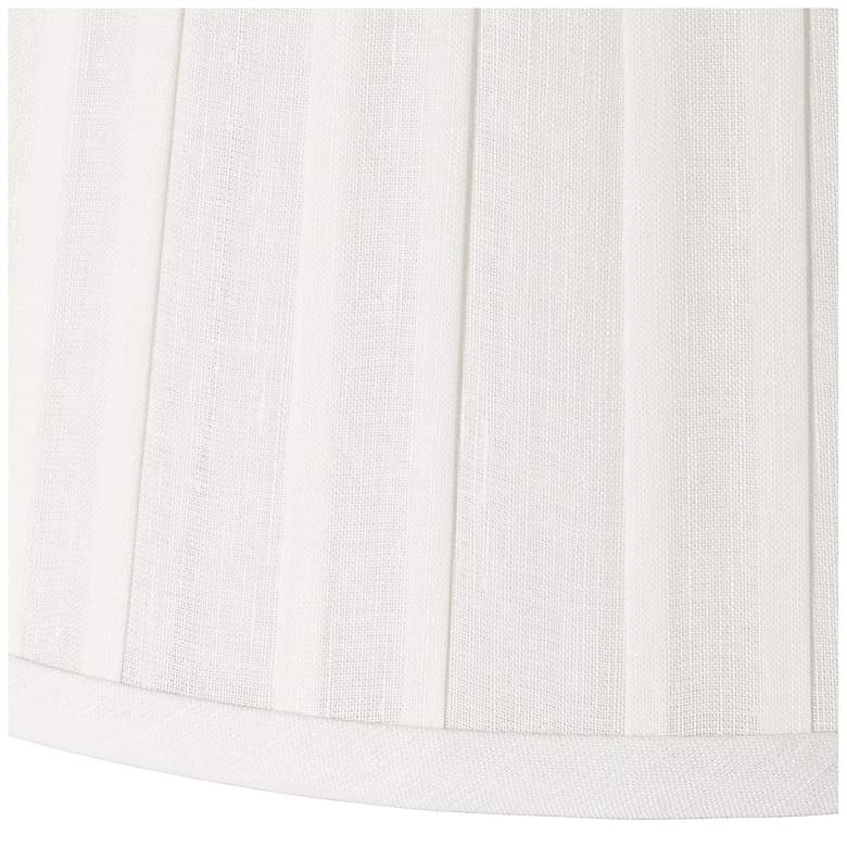 Image 4 Off-White Euro Box Pleat Linen Shade 10x14x10 (Spider) more views