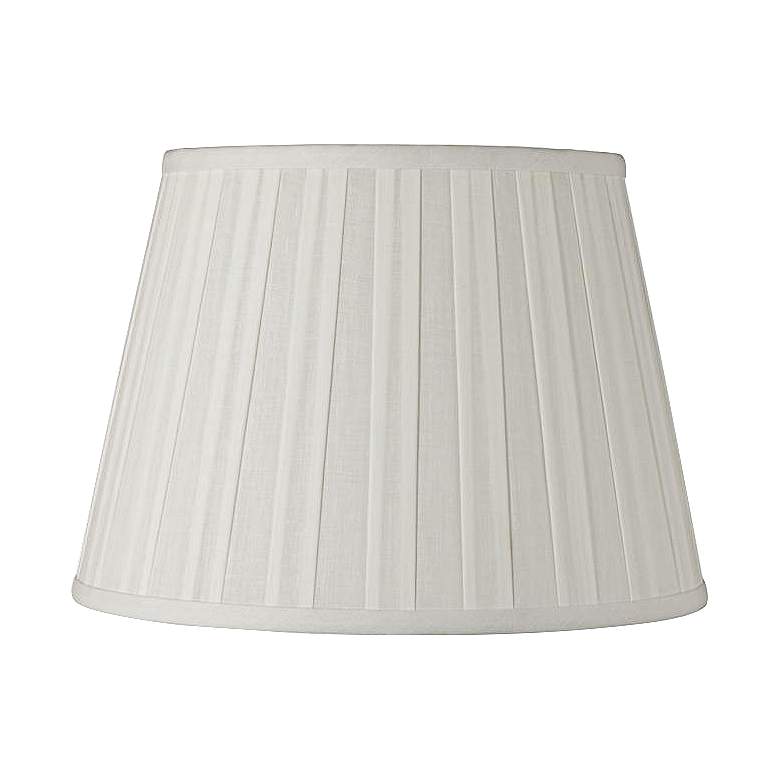 Image 1 Off-White Euro Box Pleat Linen Shade 10x16x10 (Spider)