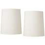 Off-White Fabric Set of 2 Tall Drum Shades 14x16x18 (Spider)