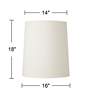 Off-White Fabric Set of 2 Tall Drum Shades 14x16x18 (Spider)